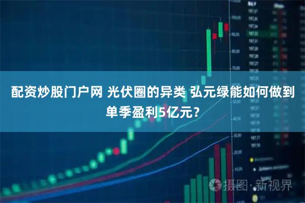 配资炒股门户网 光伏圈的异类 弘元绿能如何做到单季盈利5亿元？